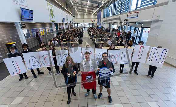 Jack Carlin back at his old school