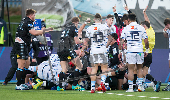 Glasgow Warriors v Cardiff Scotstoun stadium, Glasgow. Scotland. UK - 13 January 2019. SPFL, Football,