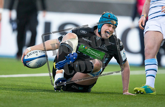 Glasgow Warriors v Cardiff Scotstoun stadium, Glasgow. Scotland. UK - 13 January 2019. SPFL, Football,