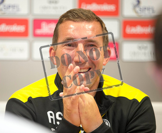 St Mirren Press Conference Ladbrokes Scottish Premiership, Football,