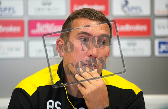 St Mirren Press Conference Ladbrokes Scottish Premiership, Football,