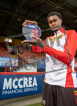 Partick thistles Tunji Akinola Mccrea player of the month