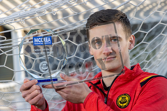 Partick Thistle FC McCrea player of the month Jamie Sneddon