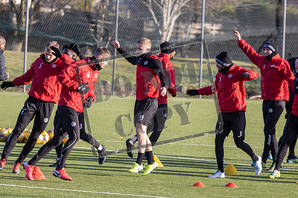 St Mirren training ahead of cup semi final